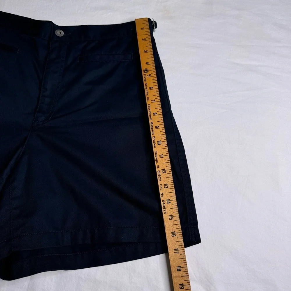 Liz Claiborne Navy Blue High‎ Waisted 5 Inch Inseam Shorts Womens Size 12